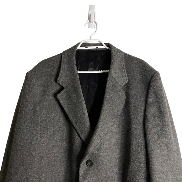 WM. H. Leishman Men's Gray Wool and Cashmere Trench Coat - Picture 2 of 12